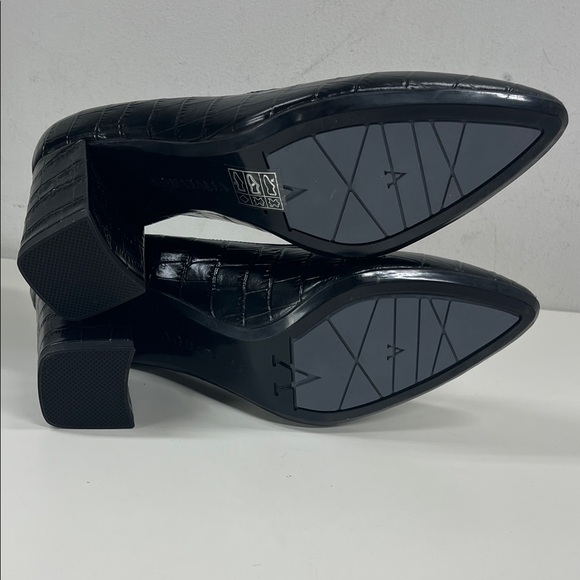 New Aquatalia Peony Croc Embossed Pump in Black Size 7.5 - Picture 7 of 9